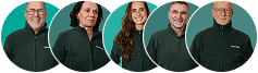 Portraits de Jean-Paul, Muriel, Noémie, Pascal et Thibaut