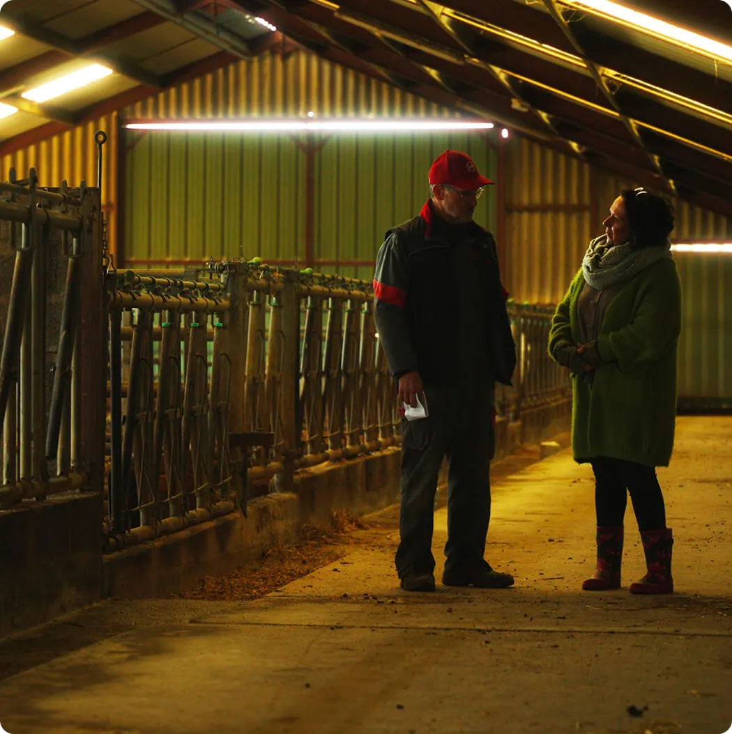 Échange entre l’équipe Terapolis et un agriculteur
